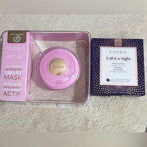 FOREO UFO Mini Pearl Pink with 7-Pack Call It A Night Masks Set NIB NWT
